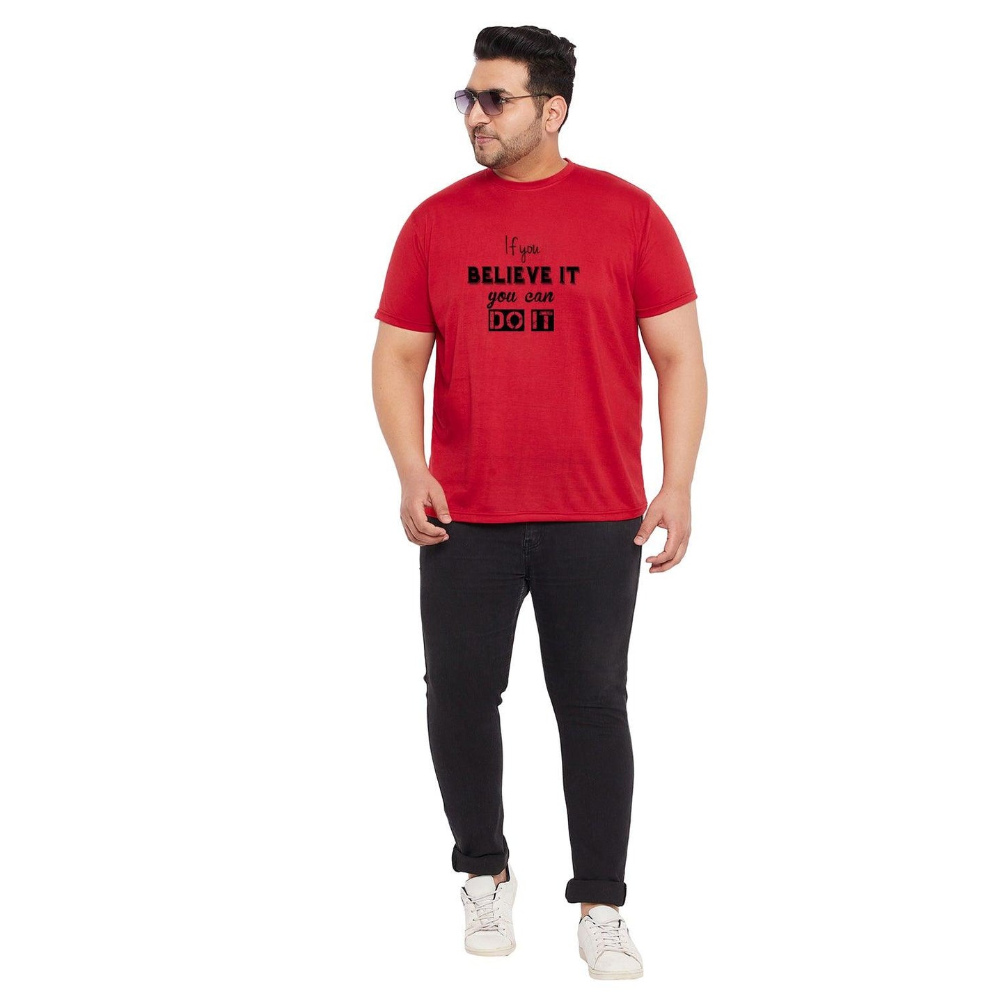 Men Plus Size Anota Printed Round Neck Tshirt