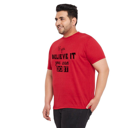 Men Plus Size Anota Printed Round Neck Tshirt