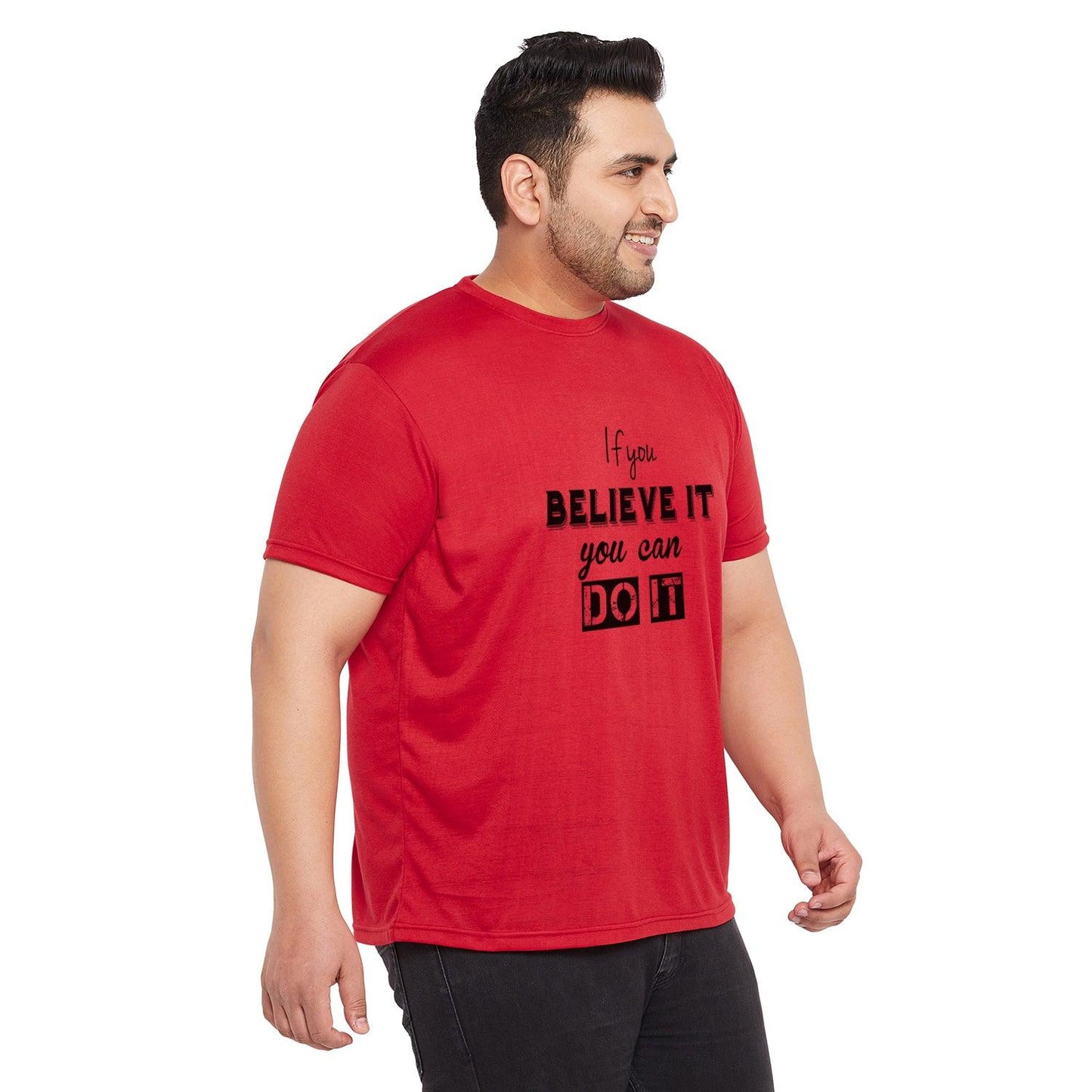 Men Plus Size Anota Printed Round Neck Tshirt