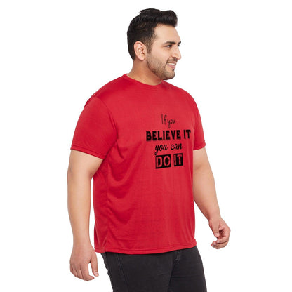 Men Plus Size Anota Printed Round Neck Tshirt