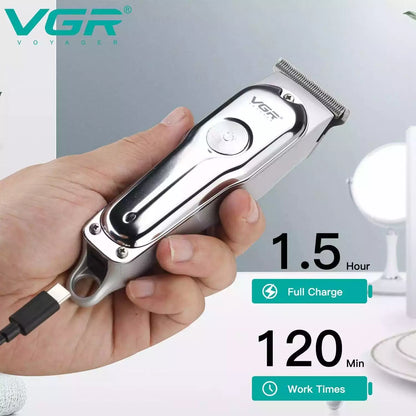 VGR V-071 Hair Trimmer For Men Silver