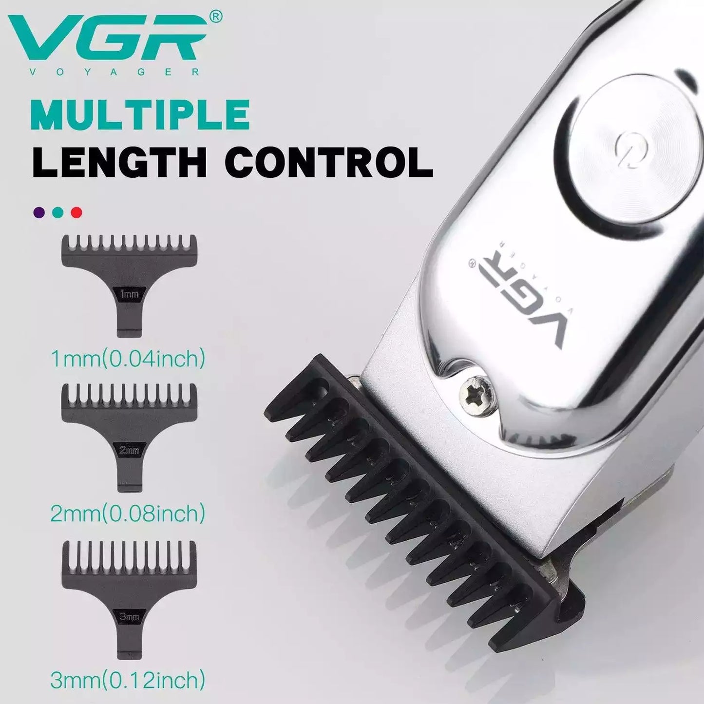 VGR V-071 Hair Trimmer For Men Silver