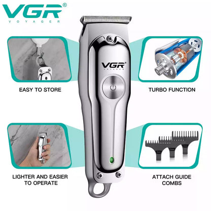 VGR V-071 Hair Trimmer For Men Silver