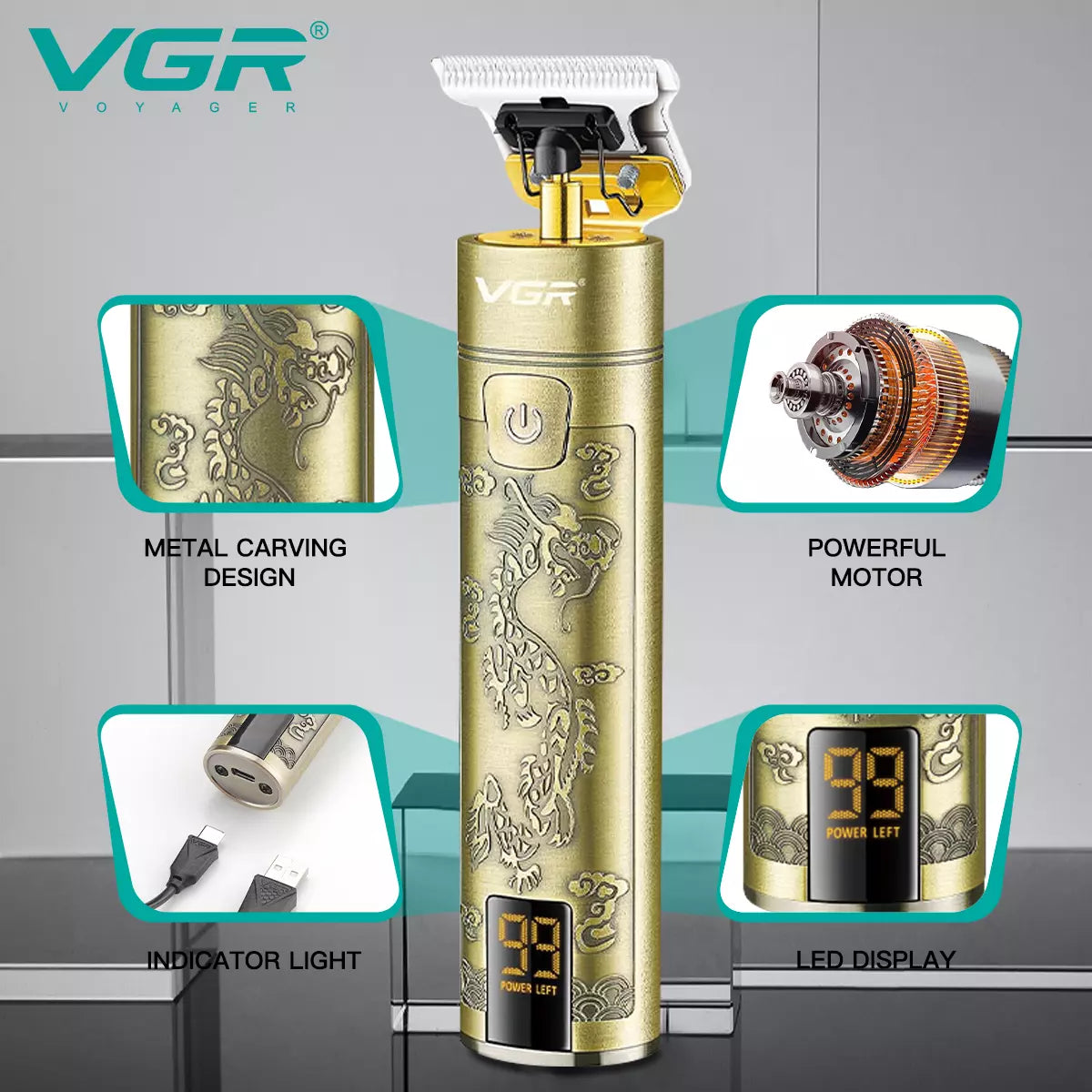 VGR V-076 Hair Trimmer For Men