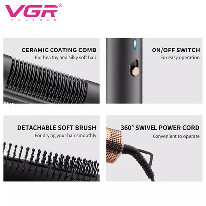 VGR V-490 Hot Air Brush For Women Black