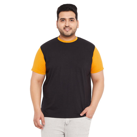 Men Plus Size Arctic-B Solid Round Neck Tshirt
