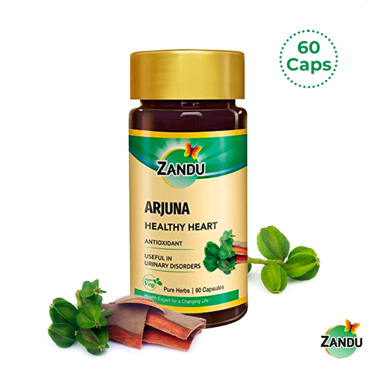 Zandu Arjuna Capsules for Heart Health  Urinary Infections 60 Caps