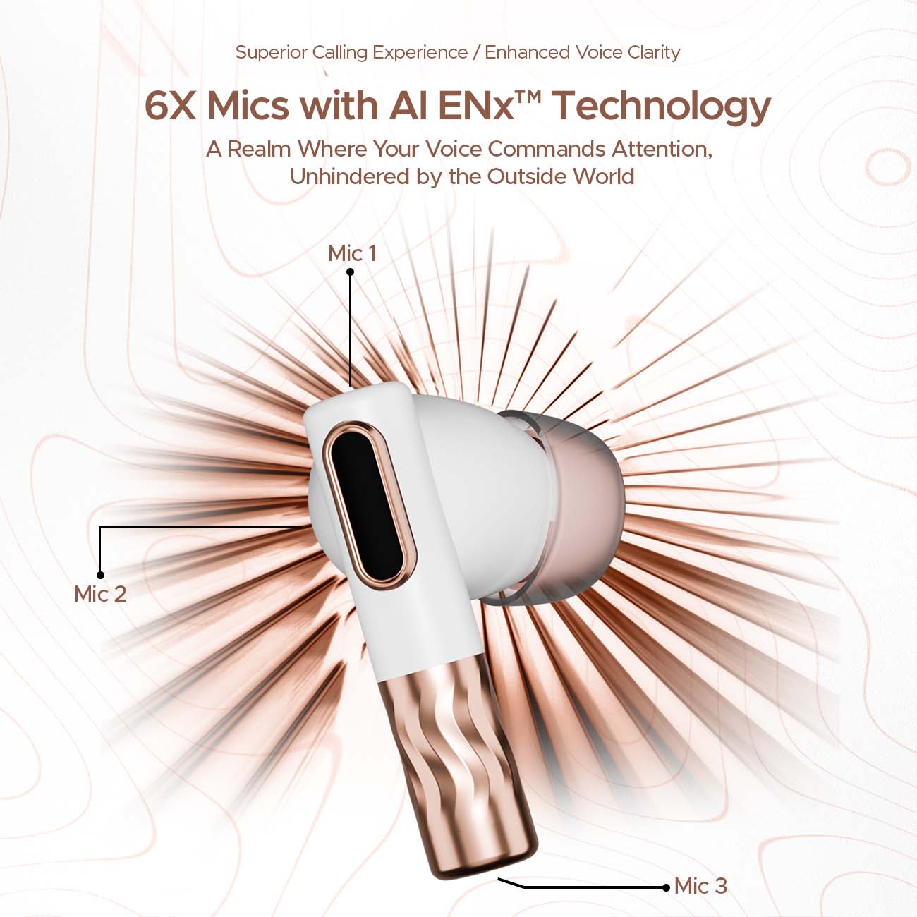 boAt Nirvana Zenith  Wireless Earbuds with ANC up to 50dB 6x Mics with AI ENx Tech Bluetooth v5.3 50 Hours Playback