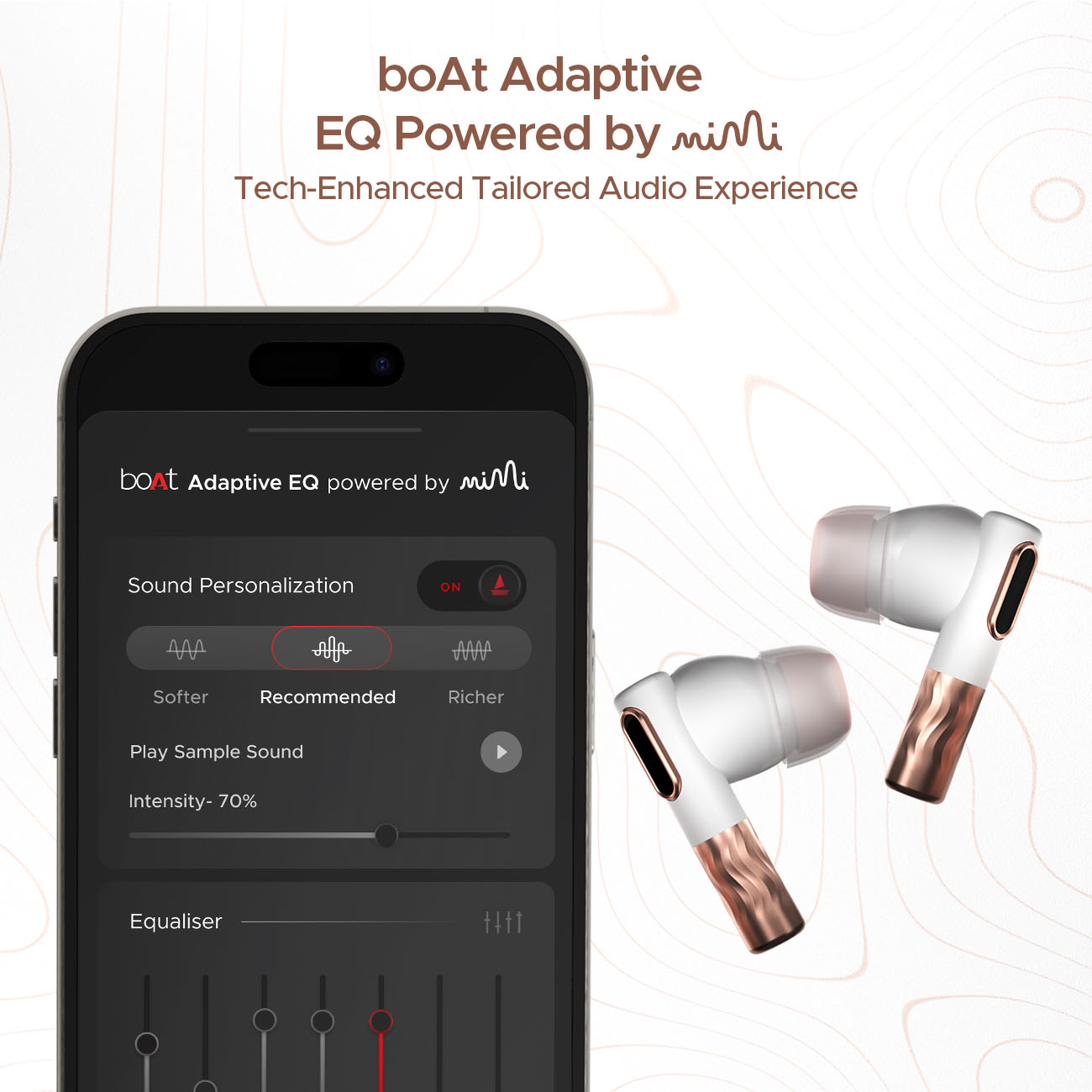 boAt Nirvana Zenith  Wireless Earbuds with ANC up to 50dB 6x Mics with AI ENx Tech Bluetooth v5.3 50 Hours Playback