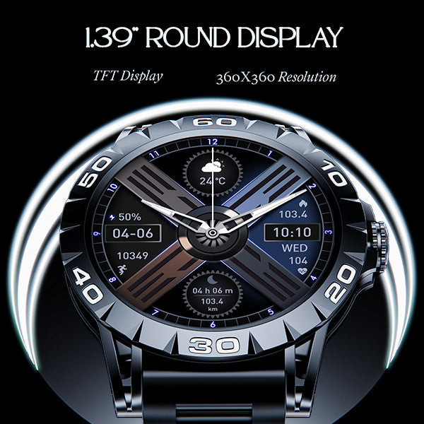 boAt Enigma Z30  Smartwatch with 1.39 TFT Display BT Calling 100 Watch Faces Luxurious Metal Body