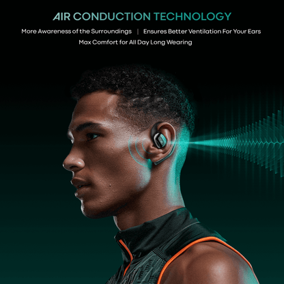 boAt Airdopes ProGear  Wireless Earbuds with 100 Hours Playback Quad Mics with ENx Tech Air Conduction Tech Perfect for Outdoor Sports