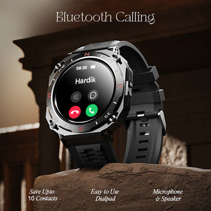 boAt Enigma X500  Smartwatch with 1.43 3.63 cm AMOLED Round Display BT Calling 100 Watch Faces 100 Sports Modes