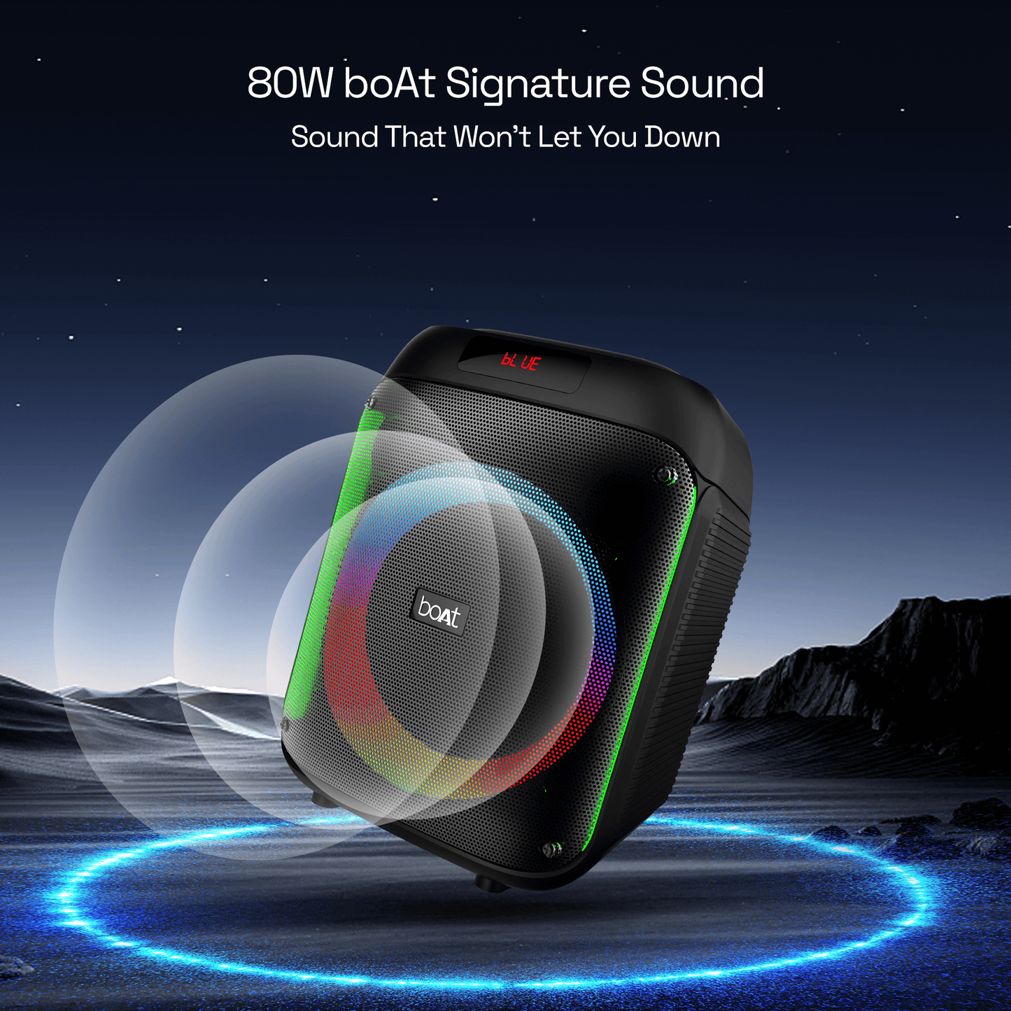 boAt Party Pal 220  Bluetooth Speaker with 80W boAt Signature Sound  RGB LED Lights TWS Mode for 2X Impact