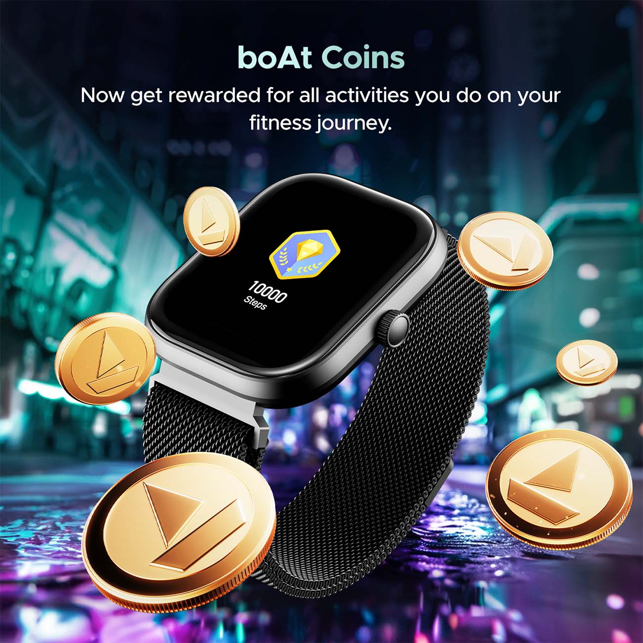 boAt Wave Sigma 3  Smartwatch with 2.01 Display BT Calling 700 Active Modes Emergency SOS Live Sports Updates