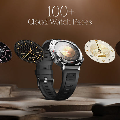 boAt Enigma X500  Smartwatch with 1.43 3.63 cm AMOLED Round Display BT Calling 100 Watch Faces 100 Sports Modes