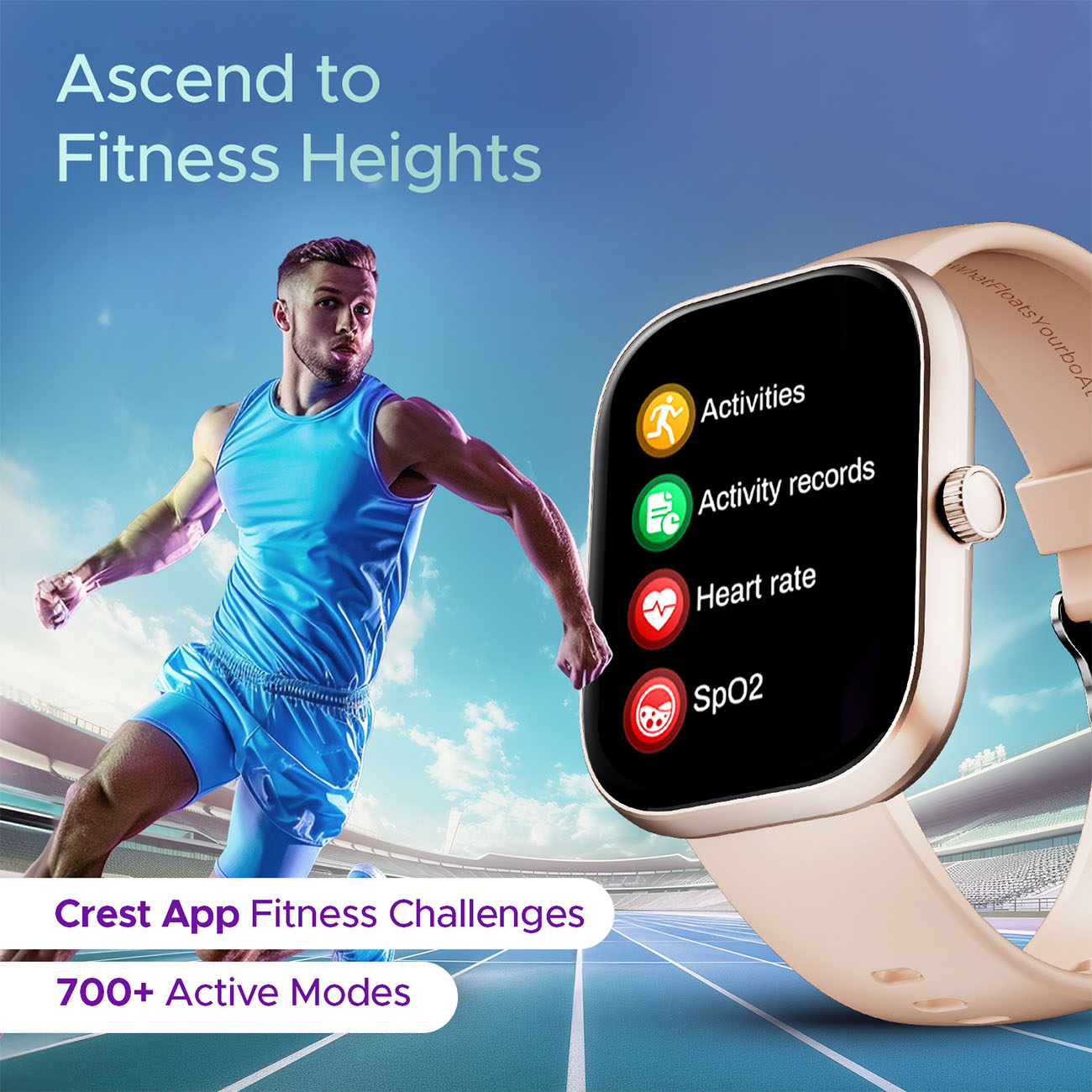 boAt Wave Sigma 3  Smartwatch with 2.01 Display BT Calling 700 Active Modes Emergency SOS Live Sports Updates