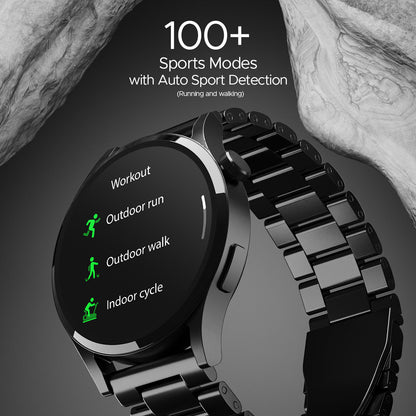 boAt Lunar Embrace  Smartwatch with 1.51 3.83 cms round AMOLED Display Functional Crown 100 Sports Modes IP68 rating