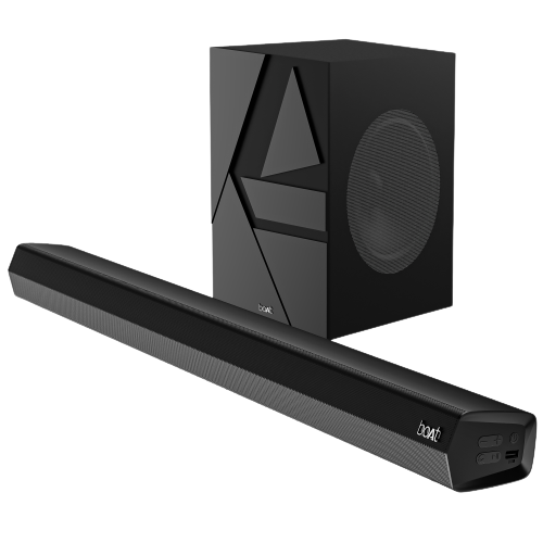 boAt Aavante Bar Quake 200W RMS 2.1 Soundbar with Subwoofer, EQ Modes, Bluetooth v5.3, USB, AUX, HDMI ARC