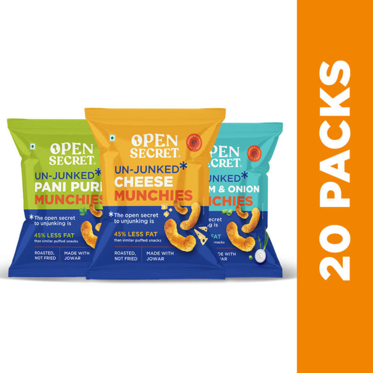 Open Secret Assorted UnJunked Munchies Pack of 20