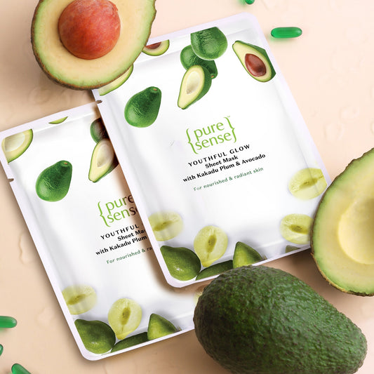 Anti-Ageing Sheet Mask with Kakadu Plum  Avocado  Pack of 2  From the makers of Parachute Advansed  30ml