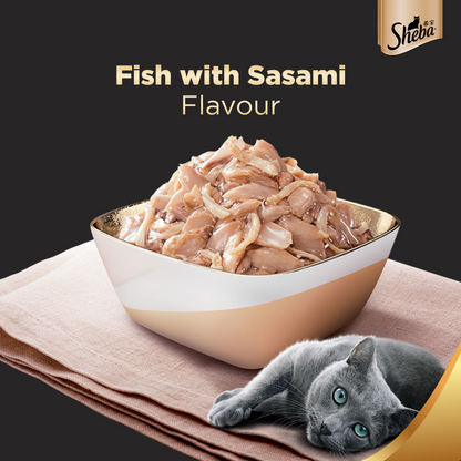 Sheba Fish with Sasami Premium Cat Wet Food