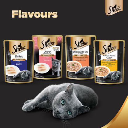 Sheba Tuna Pumpkin  Carrot In Gravy Rich Premium Adult Fine Cat Wet Food