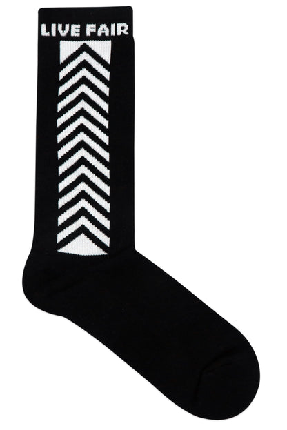 Balenzia Mens Fairtrade Organic Cotton Crew length Socks Pack of 1 Pair1U - Black