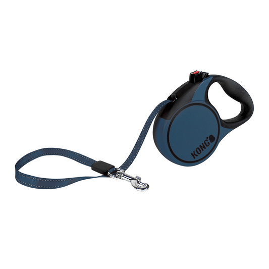 Kong Terrain Retractable Leash for Dogs and Cats Blue