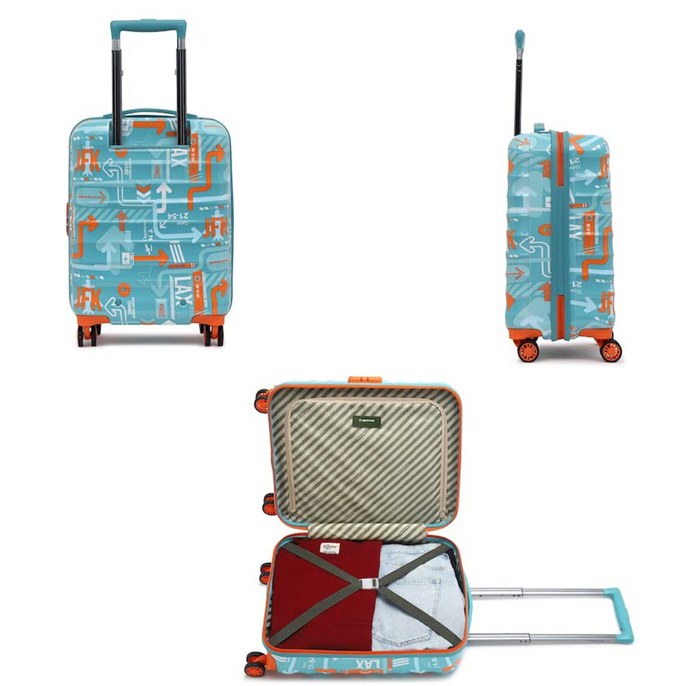 Uppercase JFK Hard Trolley Bag Cabin Small Teal Blue 5100EHT1TBL