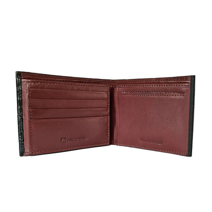 ARCADIO ARW1010BK TWOGETHER BIFOLD DUAL TONED LEATHER WALLET