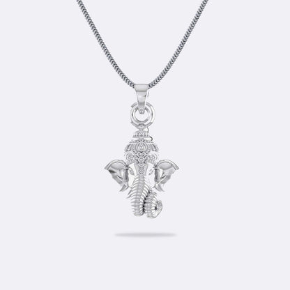 Lord Ganesha Silver Pendant for Men and Women