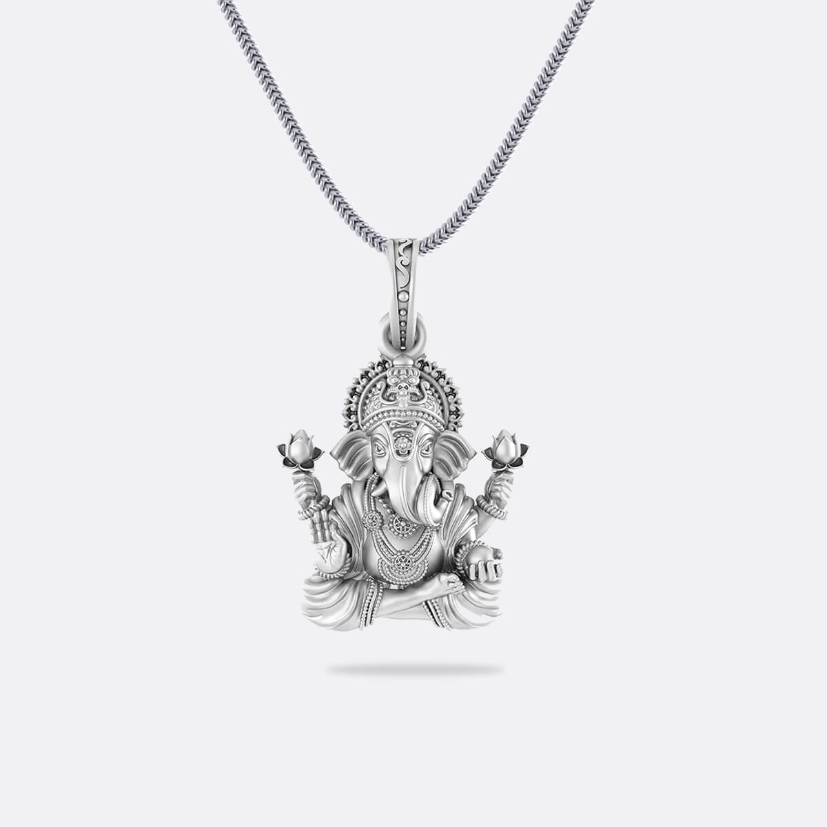 Bhagwan Ganesha Pure Silver Pendant for Men and Women  Ganpati Silver Pendant