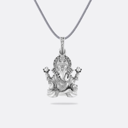 Bhagwan Ganesha Pure Silver Pendant for Men and Women  Ganpati Silver Pendant