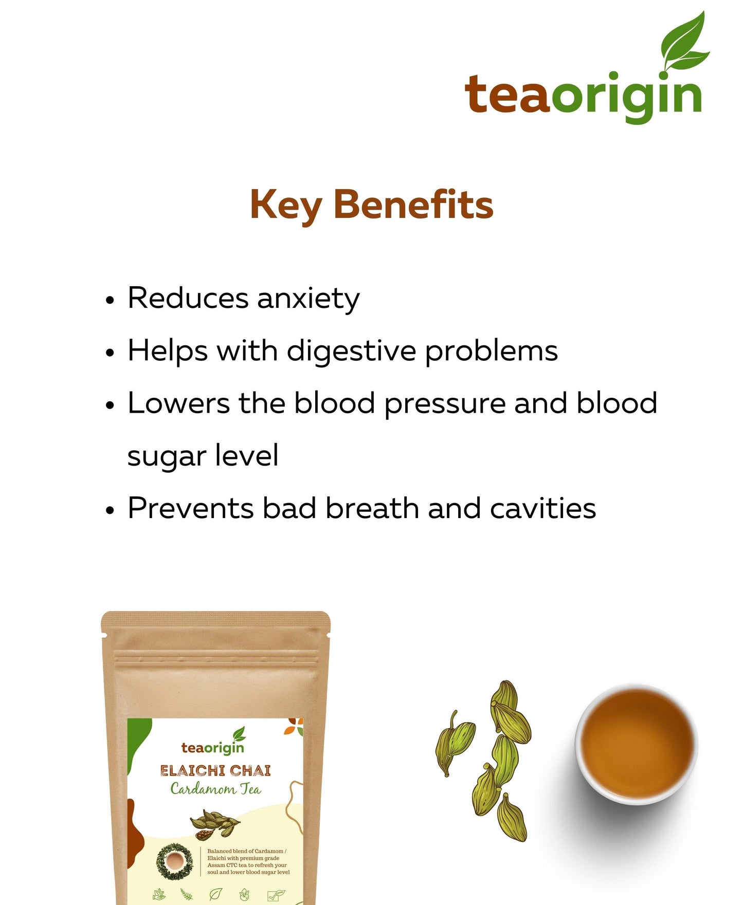 Tea Origin Elaichi Chai  Cardamom Tea