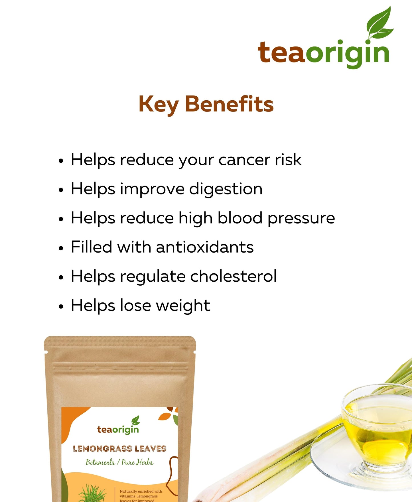 Tea Origin Lemongrass Leaves