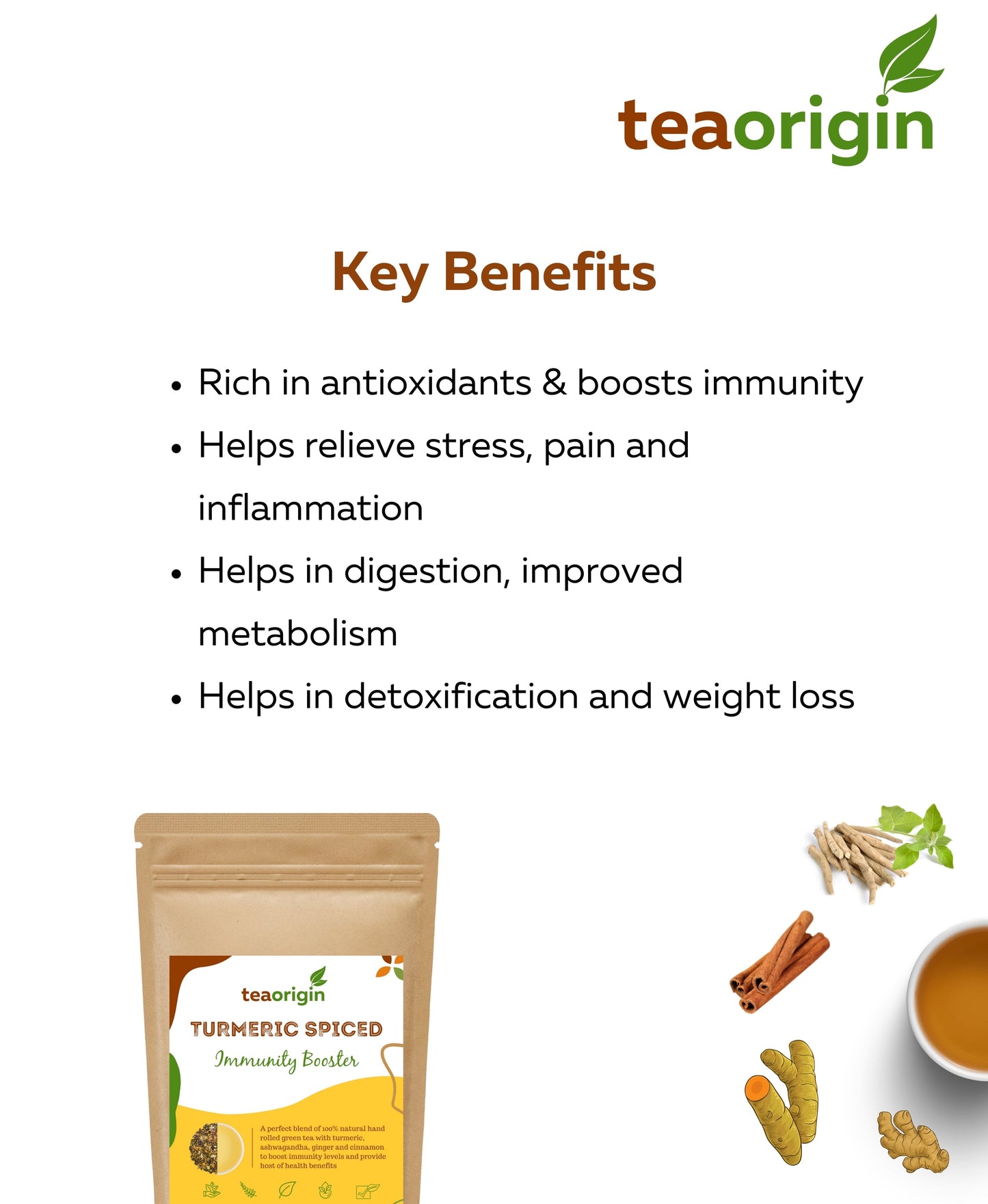 Indian Immunity Booster Green Tea Combo  Kashmiri Saffron Kahwa 100g Turmeric Spiced Green Tea