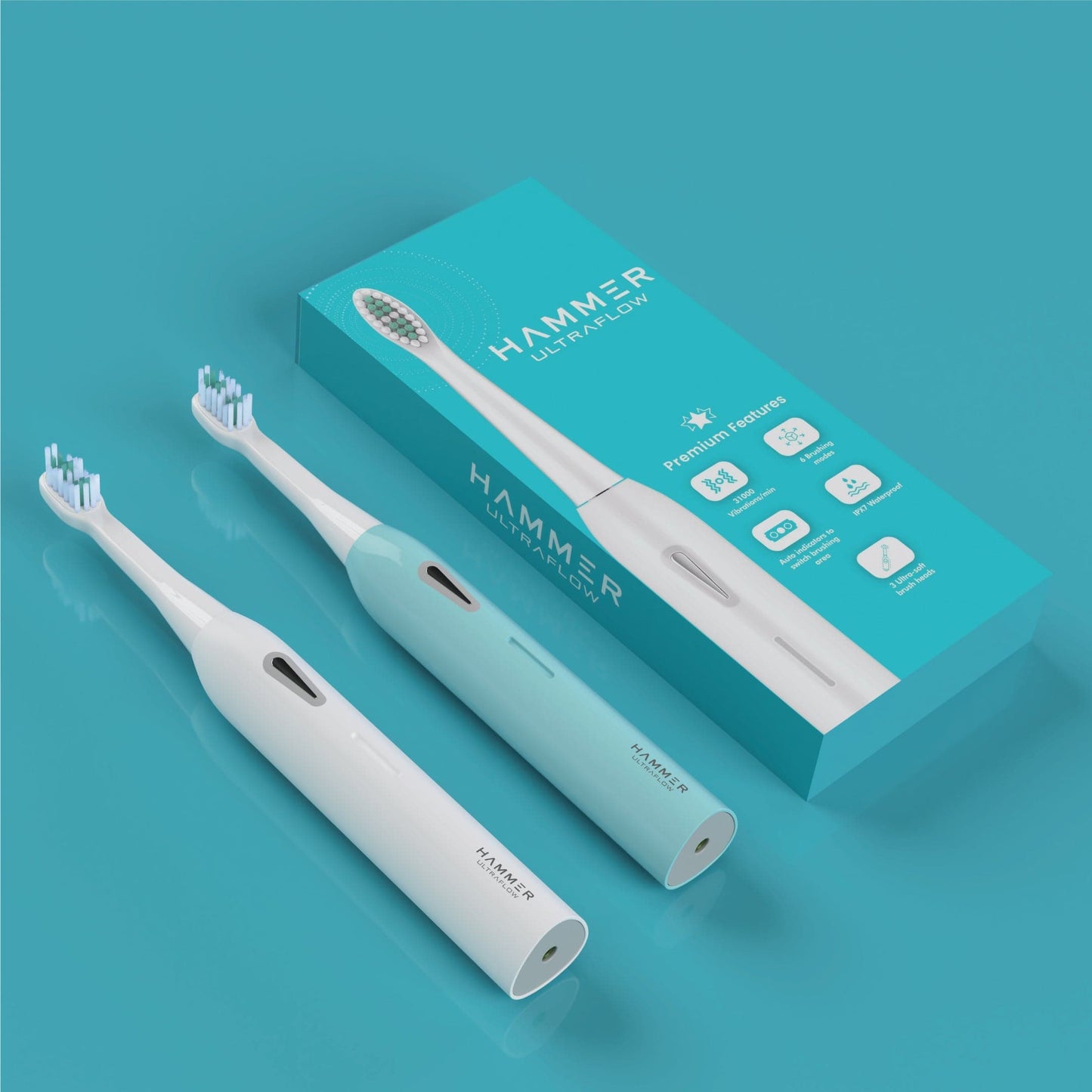 Hammer Ultra Flow Electric Toothbrush - Combo of 2 Colours