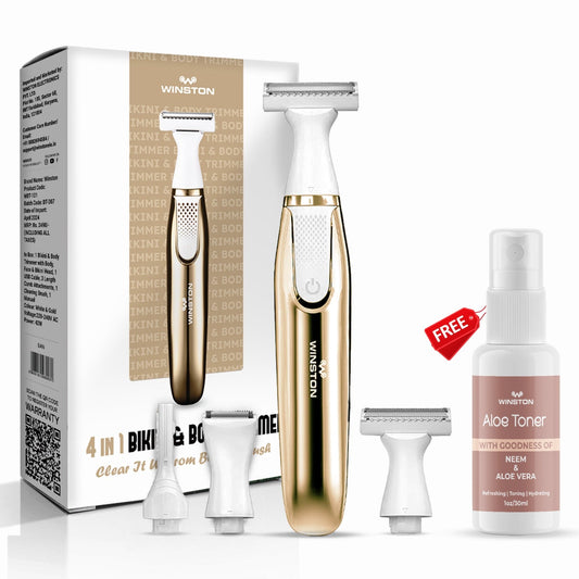 WINSTON 4 in 1 Bikini  Body Trimmer with Free Aloe Toner