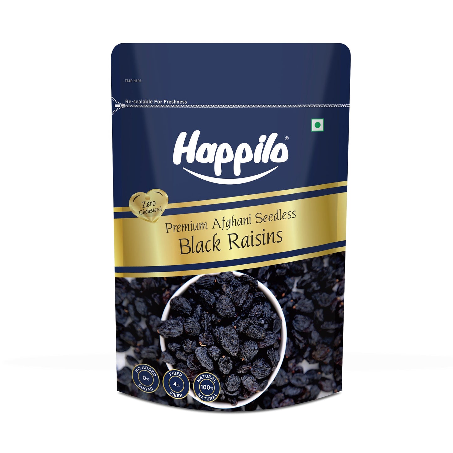 Happilo Premium Seedless Afghani Black Raisins