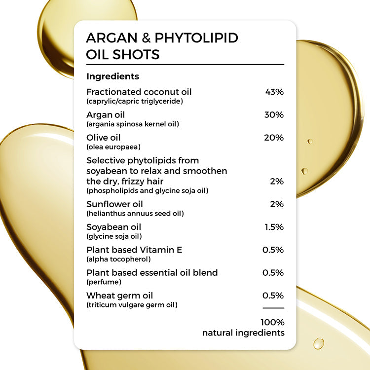 Argan  Phytolipid Oil Shots and Argan Oil Combo For Dry Frizzy Hair