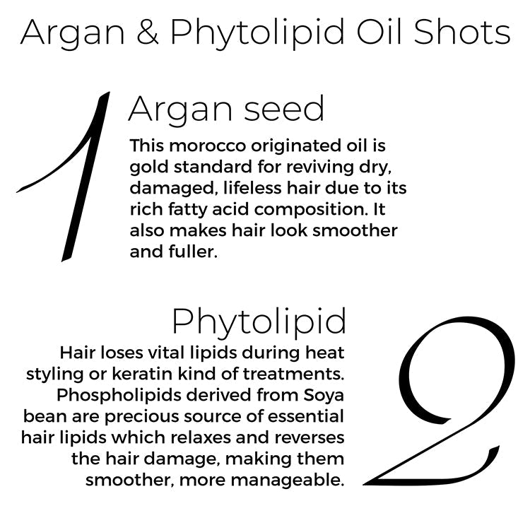 Argan  Phytolipid Oil Shots and Argan Oil Combo For Dry Frizzy Hair