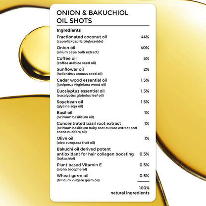 Onion  Bakuchiol Oil Shots and Onion Oil Combo For Hair Fall Reduction