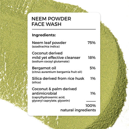 Neem Powder Face Wash For Acne Prone Skin 30g