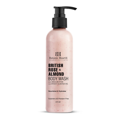 British Rose  Almond Body Wash 245ml