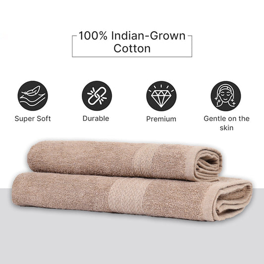 Crest Set of 3 Cotton Bath  Hand Towels