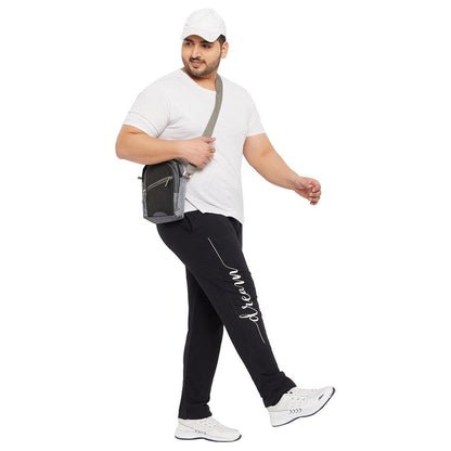 Men Plus Size Burg Printed Trackpant