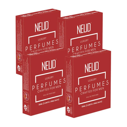 NEUD Luxury Pocket Perfume Gift Set for Men - Long Lasting Eau de Parfum Citrus Lavender Cedarwood Fragrance - 3x10ml