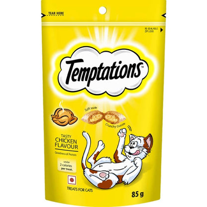 Temptations Tasty Chicken and Savoury Salmon Flavour Cat Treats Combo