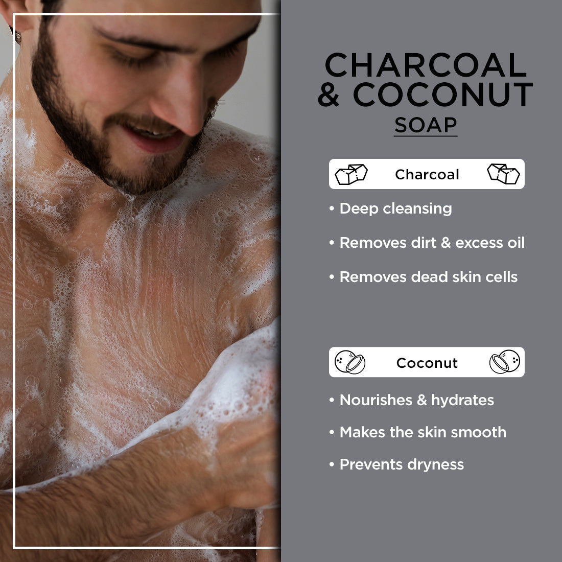 Charcoal Soap  Charcoal  Coconut