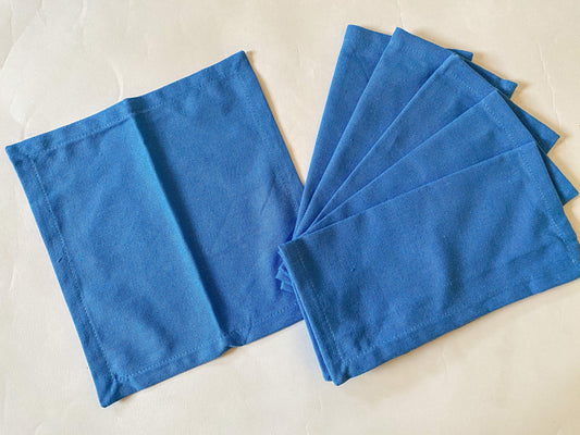 Lushomes Dark Blue Cloth Napkins, 9x9 inch, Pack of 6 for Homes, Restaurants, Bars, Cafes, Events.